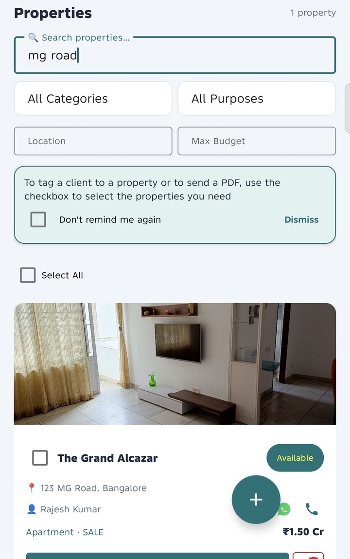 Est8Pro properties list with search and filters